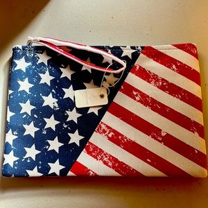 Flag bag make up bag